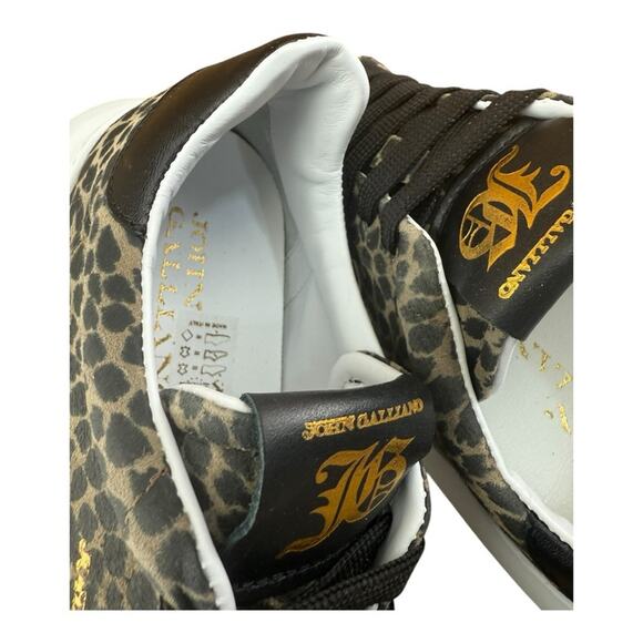 John Galliano Women’s shoes Leather-trimmed leopard sneakers casual - Picture 9 of 13